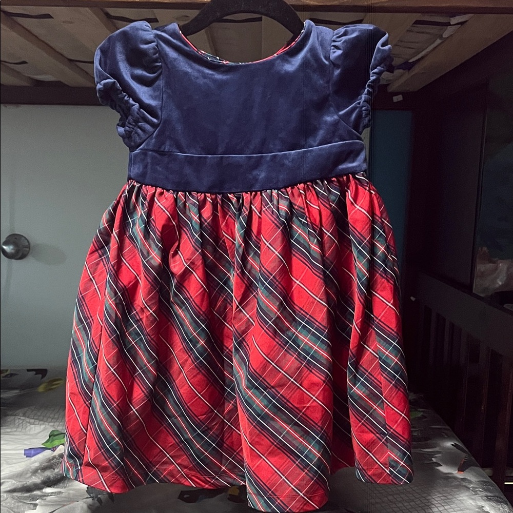 Studio M Elegant Navy and Red Kids Dress